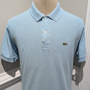 Lacoste Shirt Men's M Size 4 Blue Polo Classic Fit Short Sleeve Cotton Golf